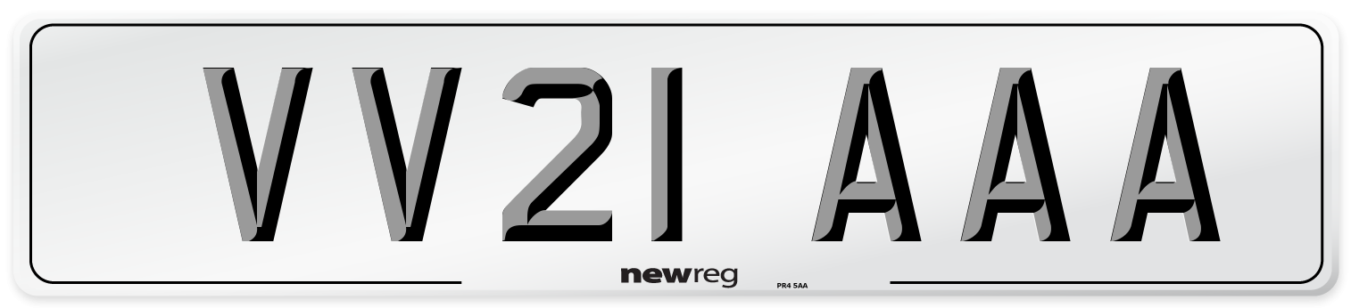 VV21 AAA Number Plate from New Reg